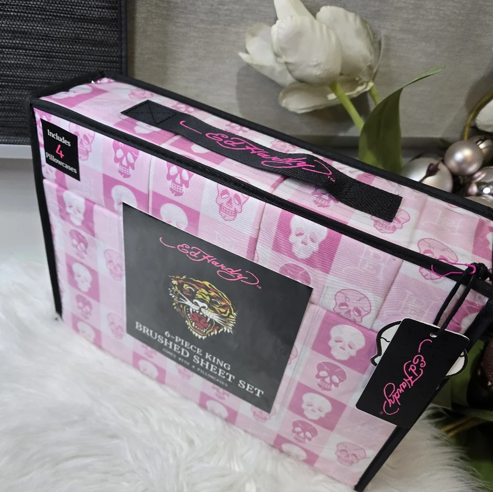 Ed Hardy 6Piece King Double Brushed sheet set.New